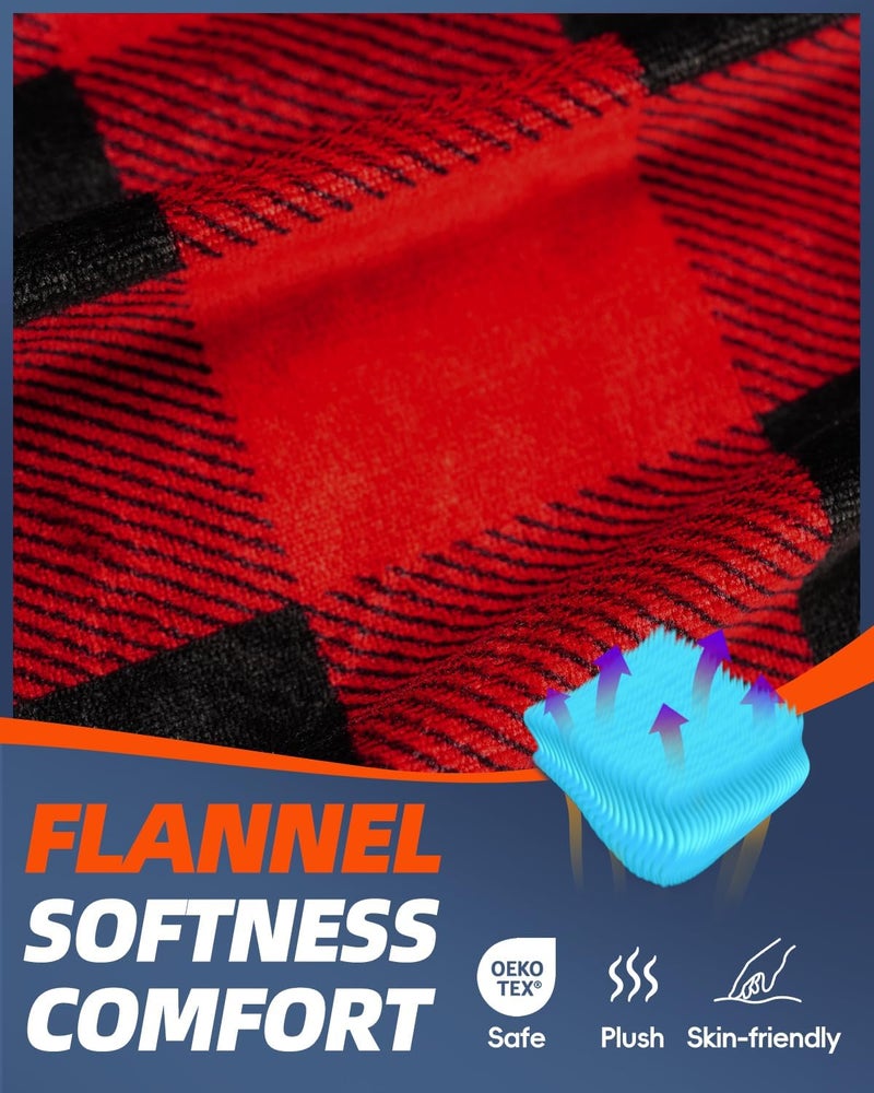 Mereza Flannel Double Sleeping Bag for Adults Cold Weather, XL Queen Size Sleeping Bag for All Season 2 Person Big and Tall Sleeping Bags for Camping 0 Degree with Pillow - Image 2